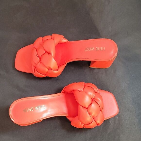 BRAND NEW NINE WEST BRAIDED STRAP DESIGN DETAIL CHUNKY HEELED MULE - Picture 10 of 16